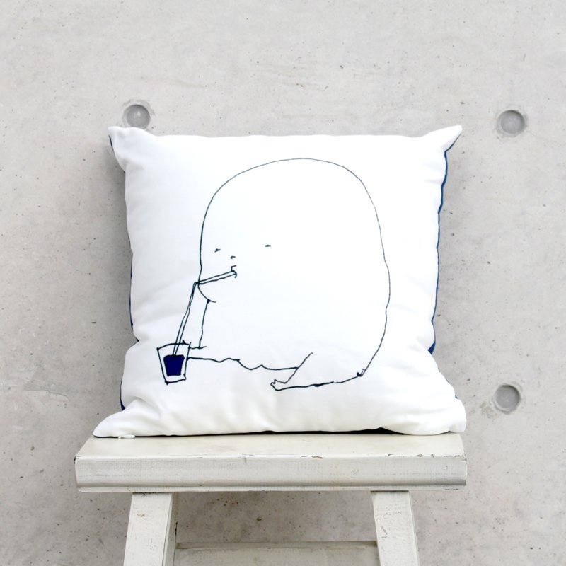 KONETA Cushion-drink　 - 枕頭/抱枕 - 棉．麻 白色