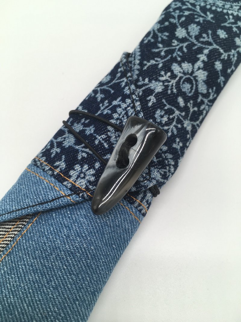 Denim Patchwork Straw Case Cutlery Case 牛仔布 飲管套 餐具套 - 環保吸管 - 棉．麻 