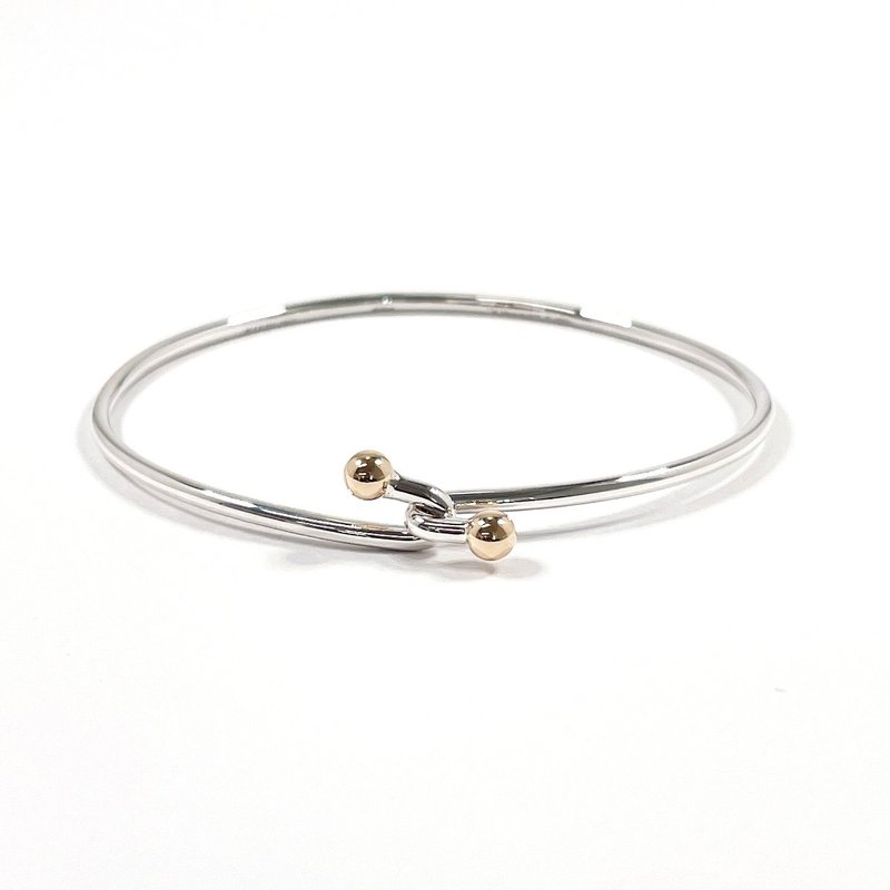 【日本直送 中古美品】ティファニー TIFFANY&Co. バングル ブレスレット フック&アイ ラブノット スターリングシルバー - 手鍊/手環 - 純銀 銀色