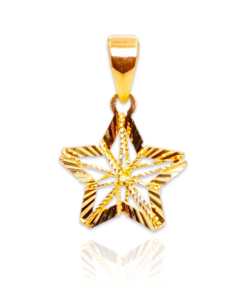 Poly Gold Jewelry - Shining Star Gold Pendant - สร้อยข้อมือ - ทอง 24 เค 