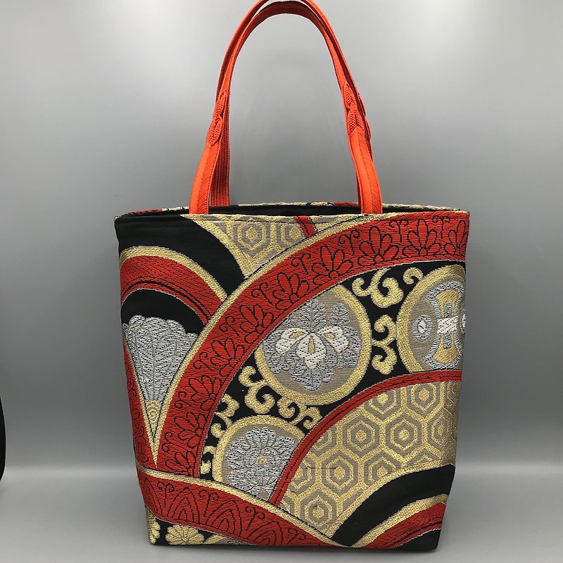 Kimono Obi Obijime Remake Tote bag - Handbags & Totes - Silk Black
