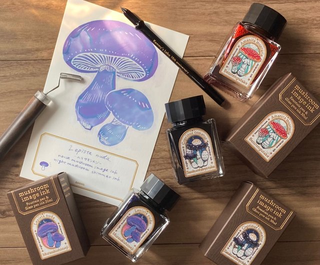 mushroom image ink /インク,墨水,文房具,文具,ステーショナリー