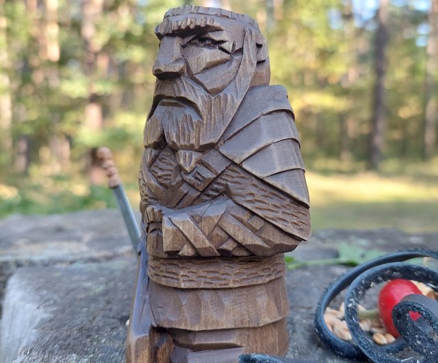 Tyr, Norse God Of War Wooden Statue – Vikings of Valhalla US