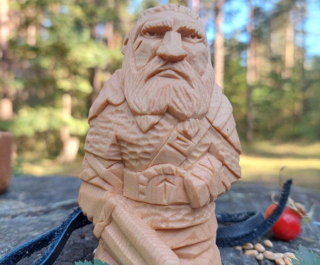 Tyr, Norse God Of War Wooden Statue