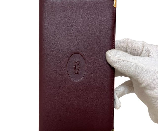 本物 Cartier カルティエ 長財布 二つ折り 札入れ マストライン