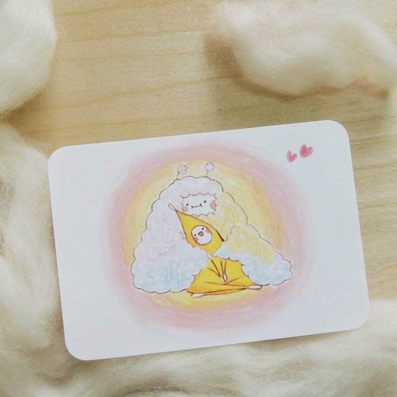 NuanNuan- イエロースターポストカード - カード・はがき - 紙 ピンク
