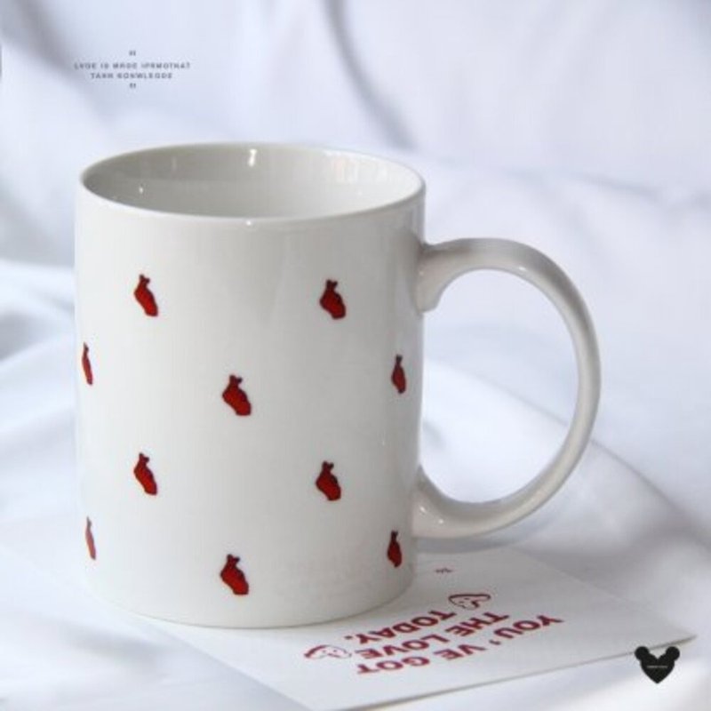 MINI HEARTS - BUT BIG LOVE COFFEE MUG - แก้วมัค/แก้วกาแฟ - ดินเหนียว 