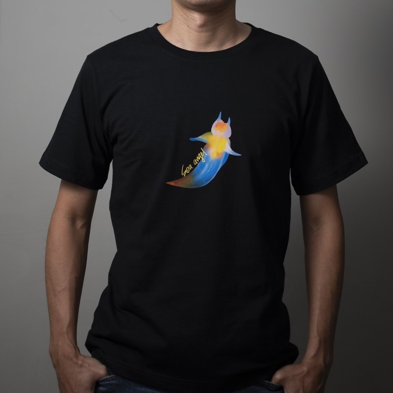 Sea Angel_Men_t-shirt - Men's T-Shirts & Tops - Cotton & Hemp Black