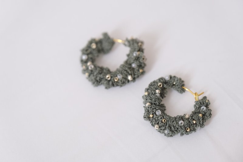 Green Grass | Crocheted Cotton Earrings - Earrings & Clip-ons - Cotton & Hemp 