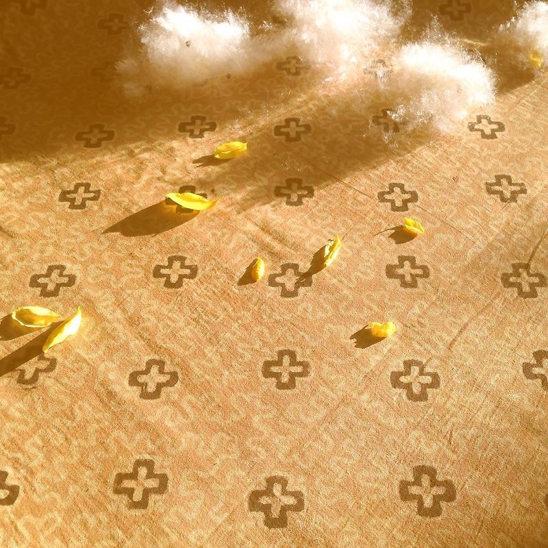 AHISTA AHISTA_植物染料の綿の手作りの木版画:: {}雲の王国パズル - 置物 - コットン・麻 オレンジ