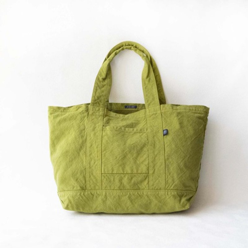 VC-26 Standard Tote [Wakakusa] - กระเป๋าถือ - ผ้าฝ้าย/ผ้าลินิน สีเขียว