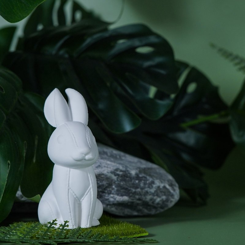 Rabbit Diffusing Stone Rabbit Ornament Diffusing Gift - Stuffed Dolls & Figurines - Other Materials White