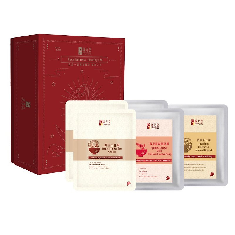 【Liuyuantang】Vitality Congee Gift Box 2 Boxes + 1 Box Free - Mixes & Ready Meals - Fresh Ingredients 
