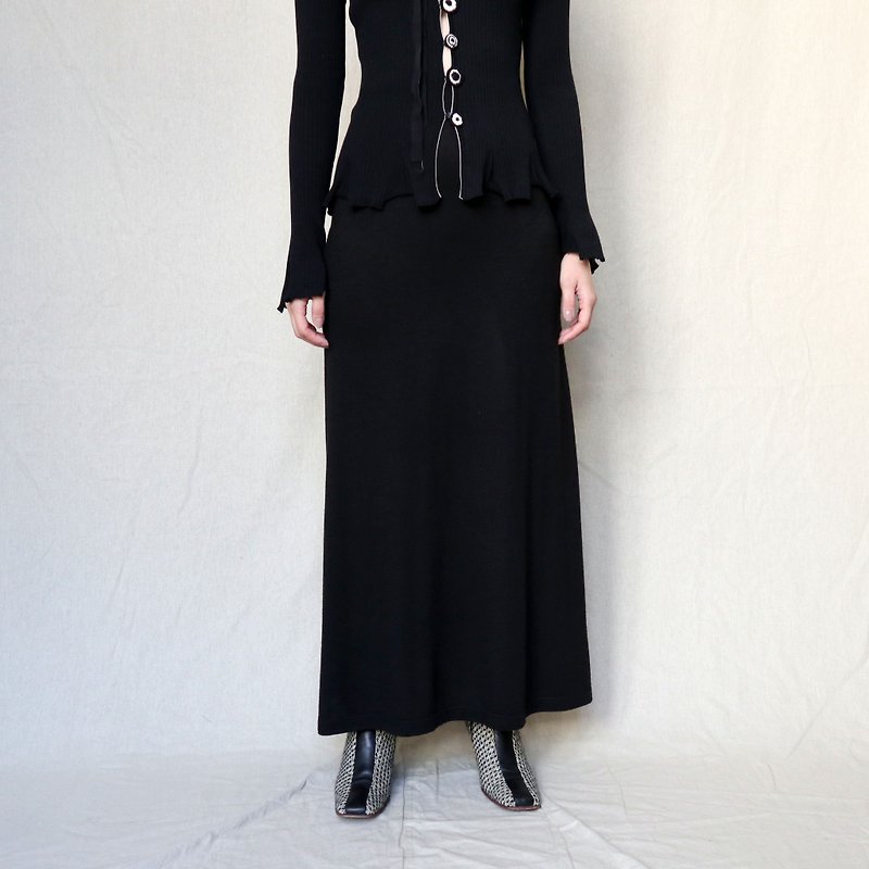 南瓜Vintage。ISABEL MARANT 黑色 羊毛 針織 長裙 - 裙子/長裙 - 羊毛 黑色