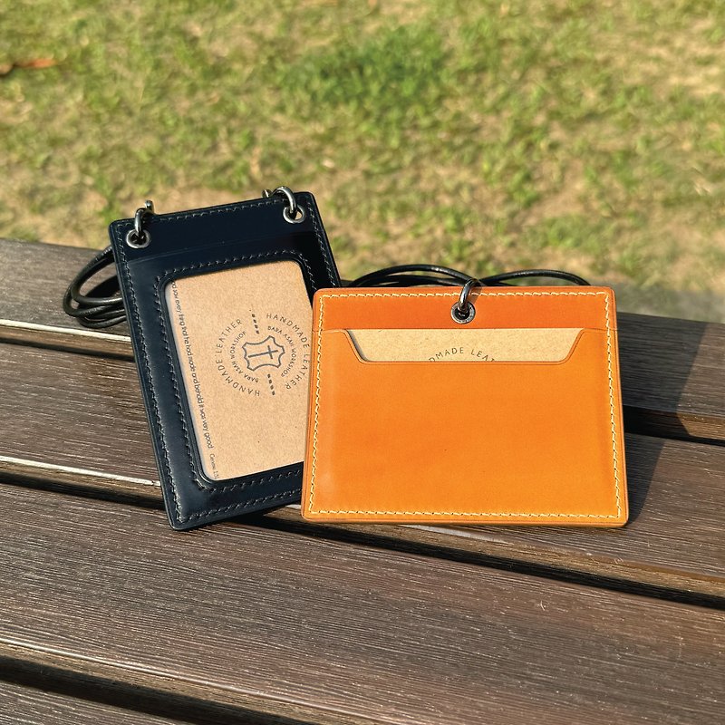 【ID Card Holder】Shell Cordovan Collection | W/ Lanyard | Handmade Leather in HK - ที่ใส่บัตรคล้องคอ - หนังแท้ หลากหลายสี