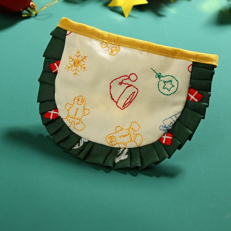 原創手工聖誕口水巾-紅色/綠色 - 項圈/牽繩 - 棉．麻 多色