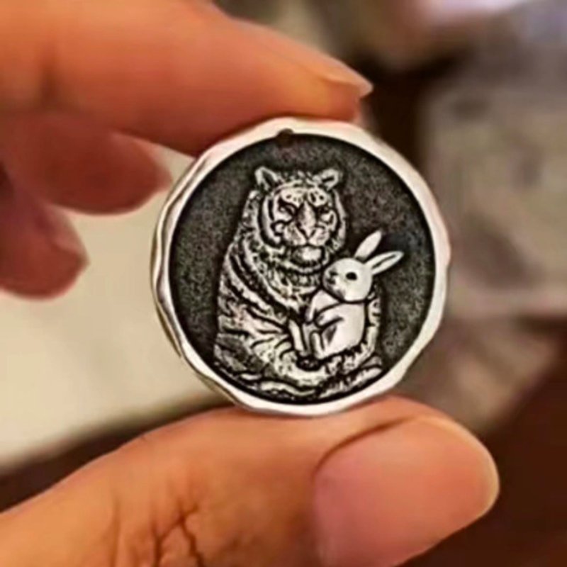 客製化毛小孩 純銀項鍊 貓狗畫像 似顏繪 紀念 寵物大師級雕刻 - 項鍊 - 純銀 