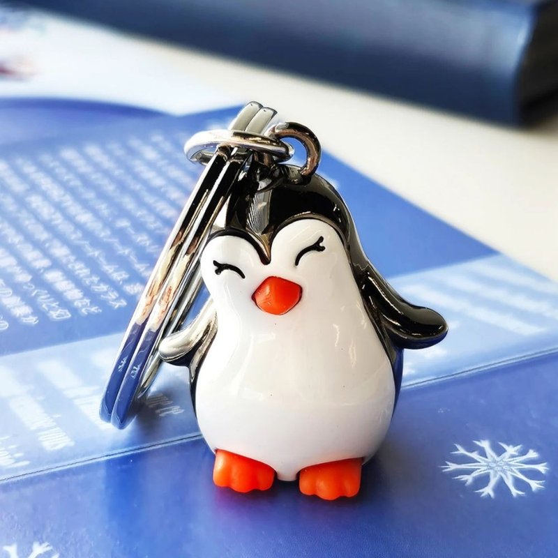 【Metalmorphose】MTM企鵝鑰匙圈 動物造型吊飾/禮品 - 鑰匙圈/鑰匙包 - 其他金屬 白色