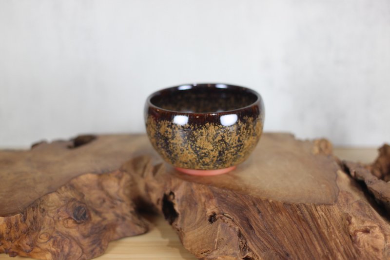 [Good gift] 150ml Tianmu glaze hand-thrown teacup, handmade by Yingge famous artist Ye Minxiang - Other Cups - Porcelain 