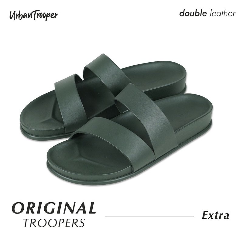 Urban Trooper Original Urban Green Shoes in Urban Green - Slippers - Genuine Leather 