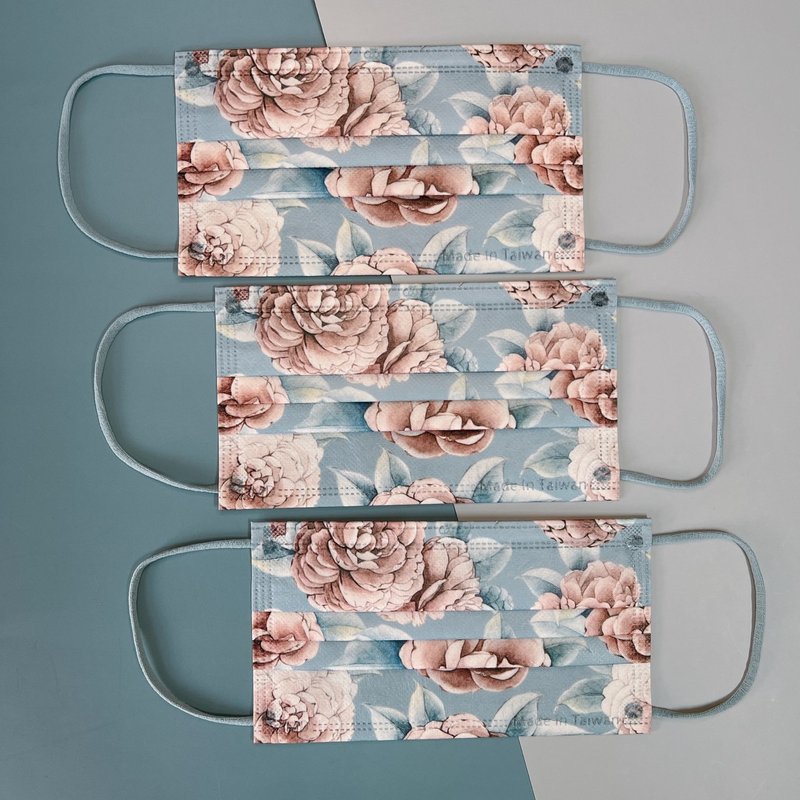 yudamask 絮語薰心 平面醫用口罩/成人 - 口罩/口罩收納套 - 聚酯纖維 藍色