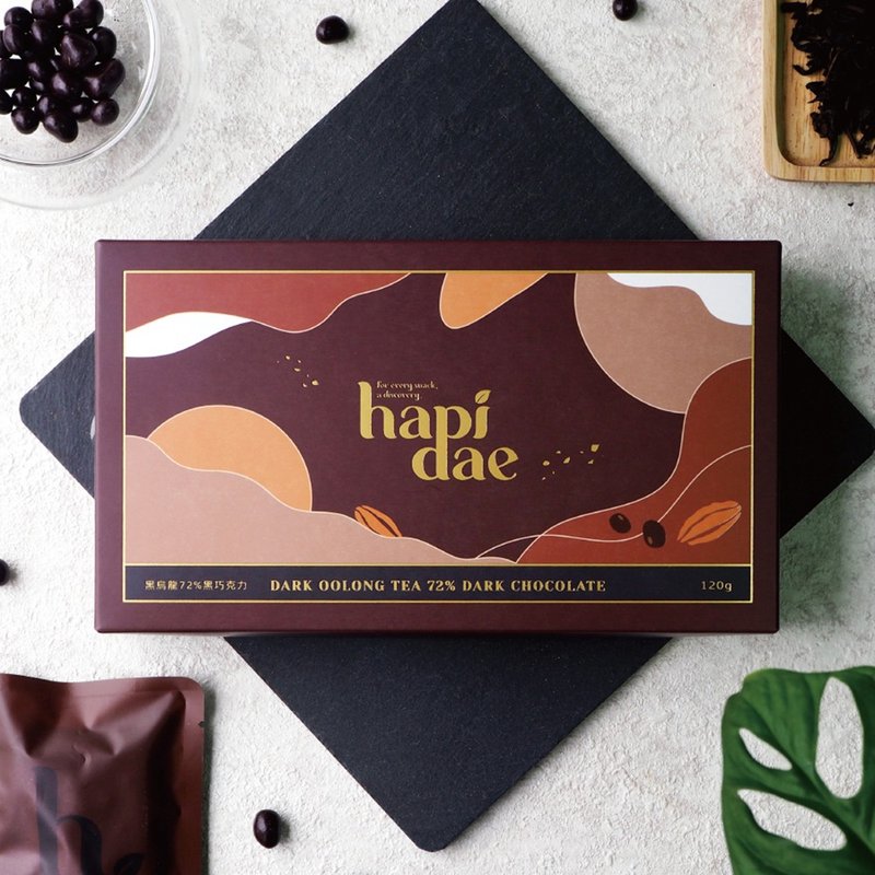 【hapidae】Black Oolong 72% Dark Chocolate Tea Chocolate (30g*4 packs)│Fast shipping - ช็อกโกแลต - วัสดุอื่นๆ 