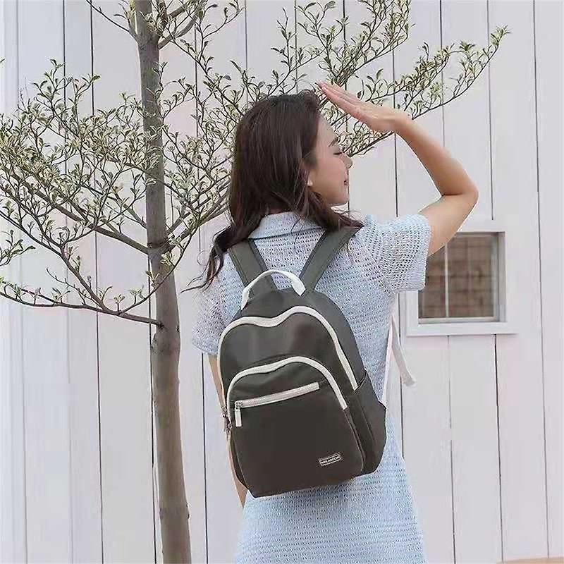 Pure color backpack/travel backpack/student schoolbag unisex-l six colors available