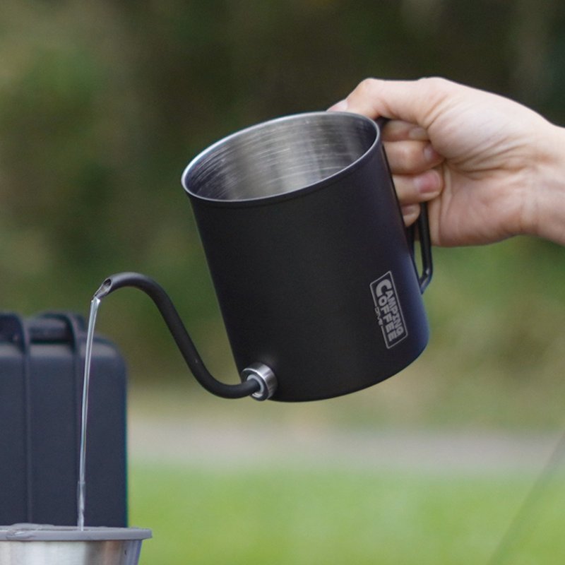 Detachable spout丨Camping outdoor hand brewing kettle-600ml (two colors in total) - เครื่องทำกาแฟ - สแตนเลส สีเขียว