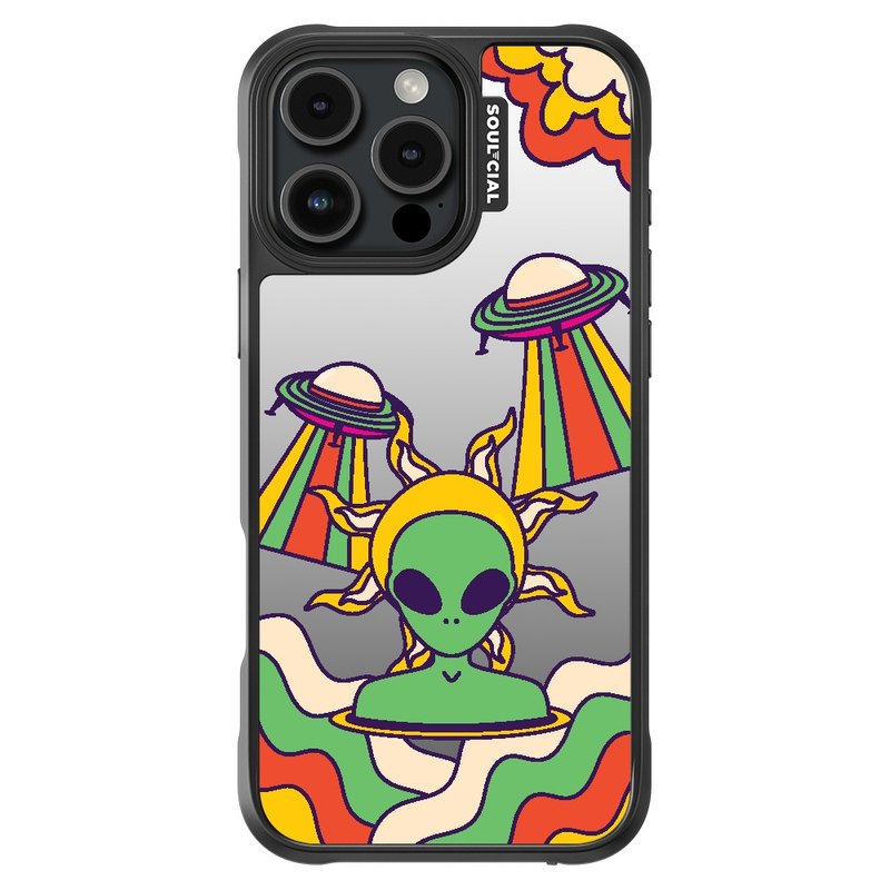 Trippy Space Alien Odyssey iPhone 16 手機殼 磁吸保護殼 防撞 - 手機殼/手機套 - 其他材質 