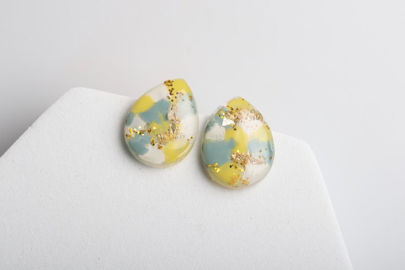 Handmade Earrings Stud | Resin Dangle Earrings for woman (resin) - 耳環/耳夾/耳骨夾 - 塑膠 多色