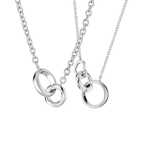 IR Accessories ::免費刻字:: 彩色美滿愛情 925純銀 情侶項鍊 一對販售