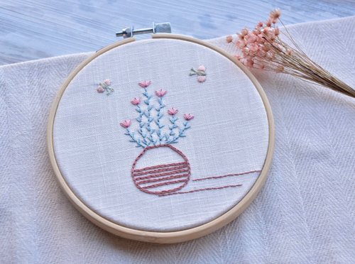 フランスアンティーク ボヴェ刺繡 花モチーフ フランスアンティーク ボヴェ刺繡 花モチーフ フランス
