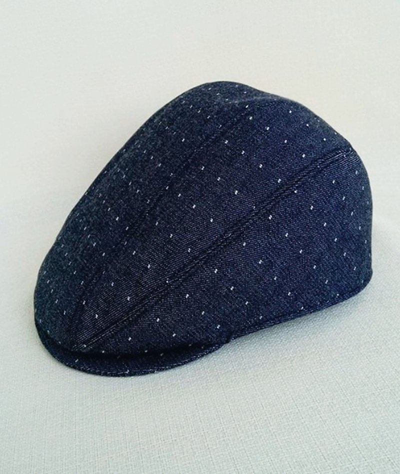 Va手工童帽系列  點點牛津鴨舌帽 - 其他 - 其他材質 藍色