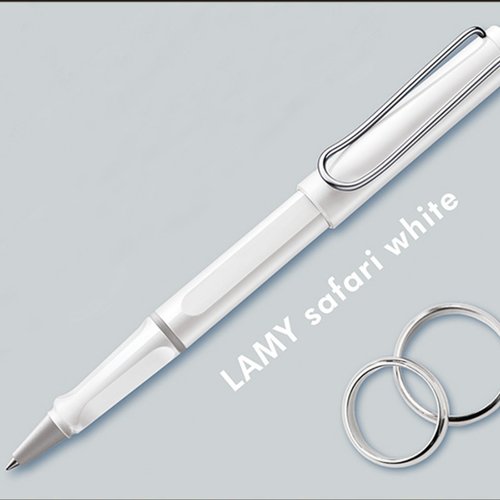 LAMY TAIWAN 官方旗艦館 LAMY 鋼珠筆 / safari 狩獵者系列 - 亮白色【客製化禮物】