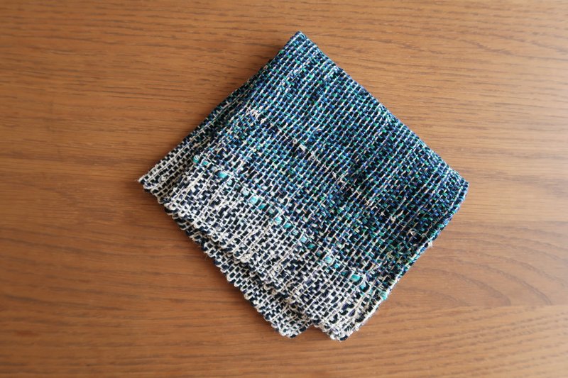 Handkerchief38　真夏の夜の夢　silk　gift　入學　畢業　母親節　禮物　生日禮物 - 手帕 - 棉．麻 藍色