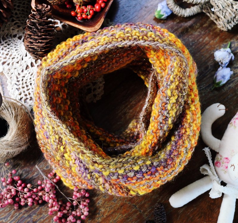 ChiChi Handmade-Handmade Wool Neck/Bib[In Stock] - Knit Scarves & Wraps - Wool Yellow
