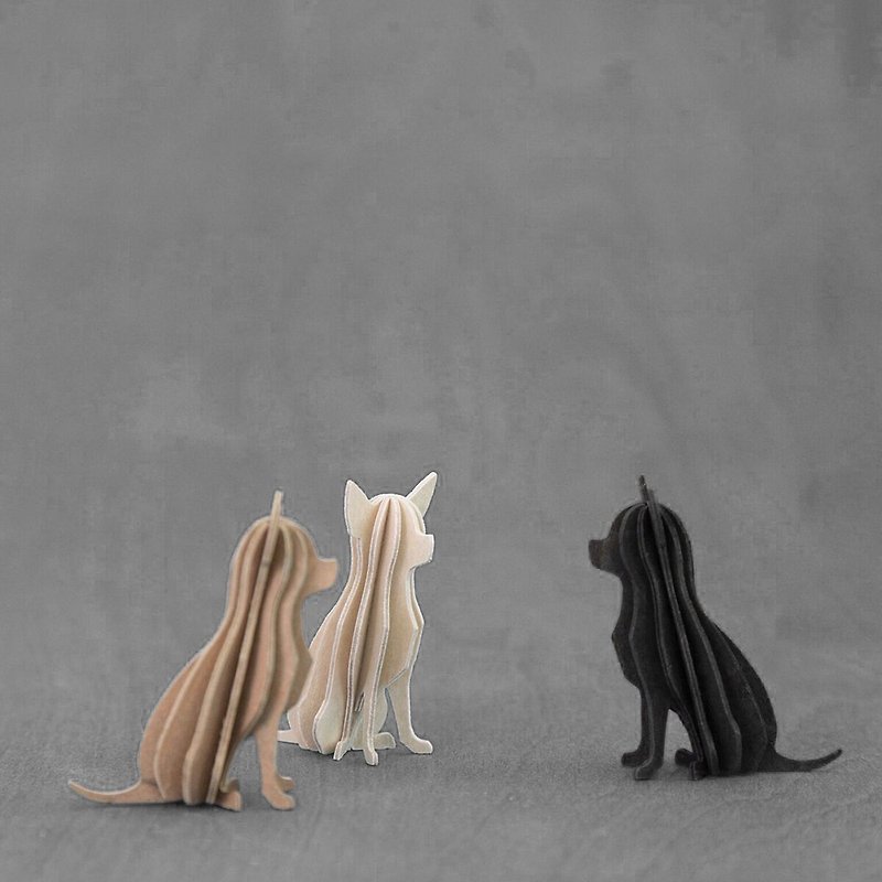 [Finnish]Lovi 3D Puzzle Birch Postcard\Gift - Palm Chihuahua (6cm) - การ์ด/โปสการ์ด - ไม้ 
