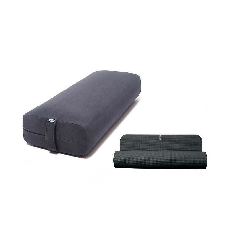 Large Pillow Combination EI Wide-Top Silver Ion Antibacterial Yoga Healing Pillow + Yoga Mat 6mm - Fitness Equipment - Eco-Friendly Materials 