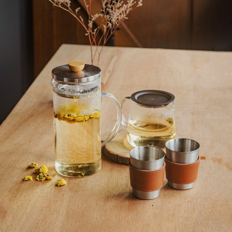 Driver 豪華冷熱兩用沖茶壺組 - 茶壺/茶杯/茶具 - 玻璃 紅色