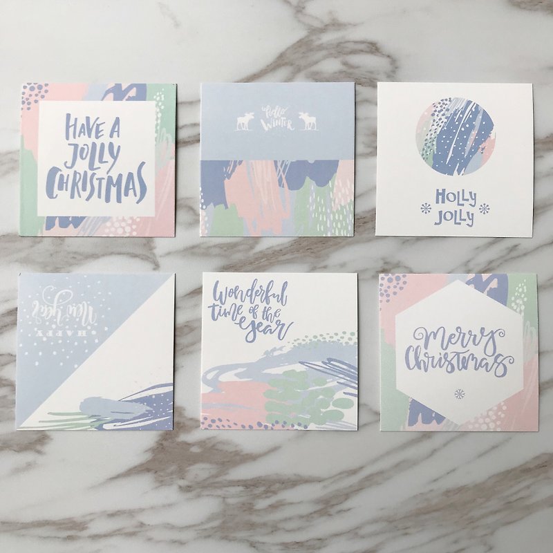 Macaron color Christmas card - Cards & Postcards - Paper Multicolor