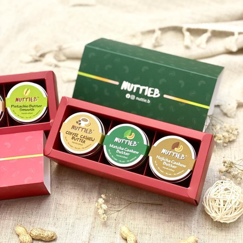 GREEN BOXSET Matcha Cashew Butter, Hojicha Cashew Butter, Coffee