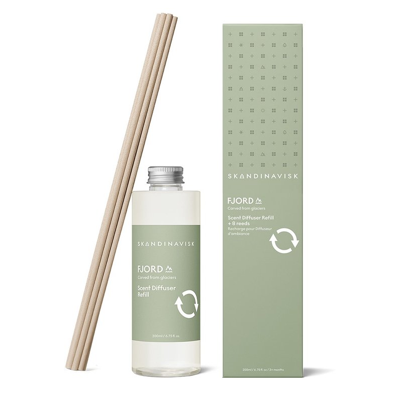 Skandinavisk ∣ New packaging! Diffuser refill bottle - FJORD Whisper of the Wind - น้ำหอม - วัสดุอื่นๆ สีเขียว