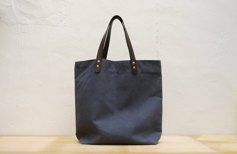 Coody waxed canvas city tote the oil Wax cow bark cloth City Tote Bag - Messenger Bags & Sling Bags - Genuine Leather 