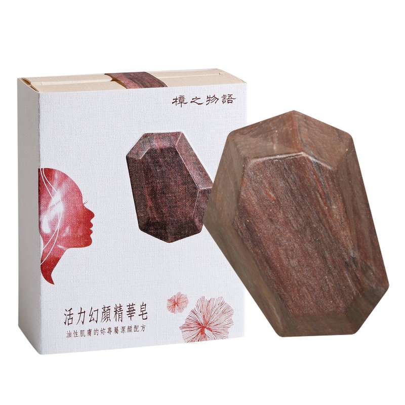 樟之物語 女性活力幻顏精華皂 (油性膚質)105g - 臉部清潔/洗面乳/卸妝 - 其他材質 紅色