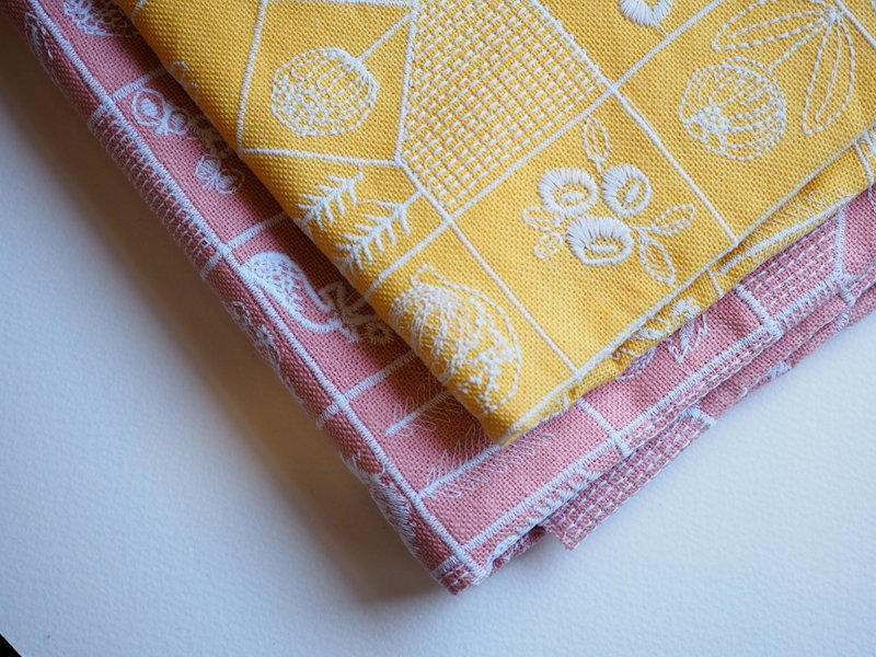 AMBER原版棉麻繡花布*138cm寬10cm各*5色 - 其他 - 棉．麻 多色