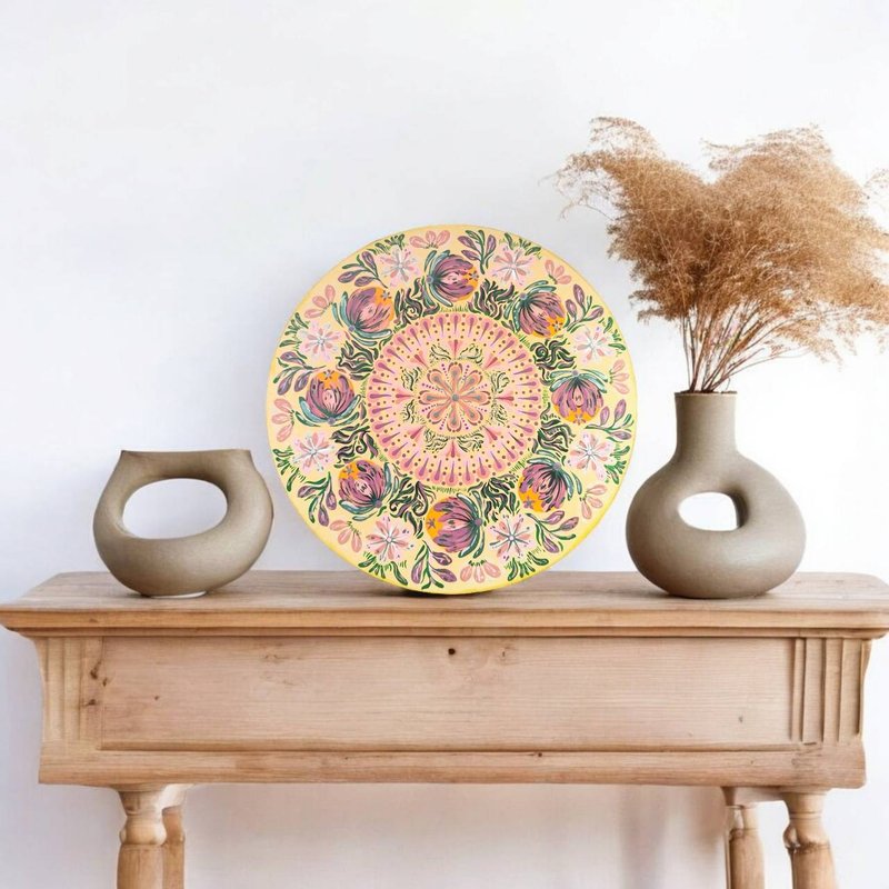 Mo Mandala #2 │ Mandala Art | Self-Reflection, Inner Healing, Home Wall Decor - Posters - Wood Yellow