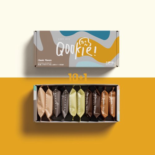 Qookie ! 宜蘭必吃伴手禮 端午禮盒【免運組 買10送1】經典小綜合雪Q餅乾禮盒 10入5款口味