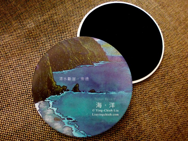 LKK Farm ※ {||||| water cliff ‧ Zonta |||||} ○ ceramic heat magical water coaster - ที่รองแก้ว - วัสดุอื่นๆ สีน้ำเงิน