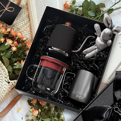 PO: 【手沖咖啡套裝禮盒】手沖壺/咖啡杯350ml/拉花杯