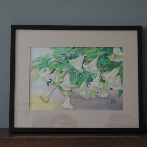 花 絵画（O） Amazon.co.jp: 複製絵画 大きな花瓶の花 ルノワール作 F10